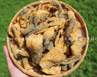 Vietnamese Salted Egg Fish Skin - Da cá trứng muối phomai - Fish skin - Crispy fish skin - Dried fish skin