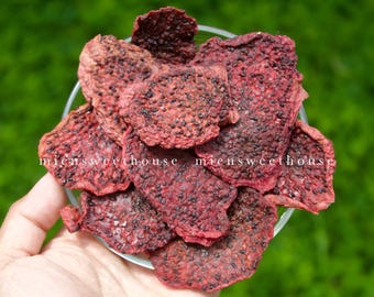Weiche getrocknete Drachenfrucht ohne Zucker - Vietnamesisch natürlich süßer Snack mit tropischen Früchten - Gesunder Veganer Snack