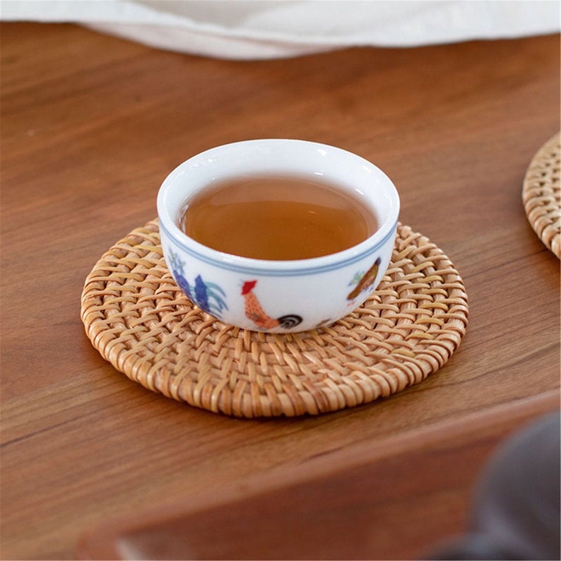 Round Rattan Placemats Rattan Placemat Placemat Rattan Coasters