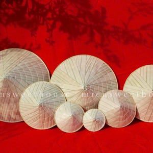 Set of 3/4/5/6/7 conical hat for decoration - Vietnamese conical hat - Nón lá decor Tết - Conical hat for decoration - Small Conical hats