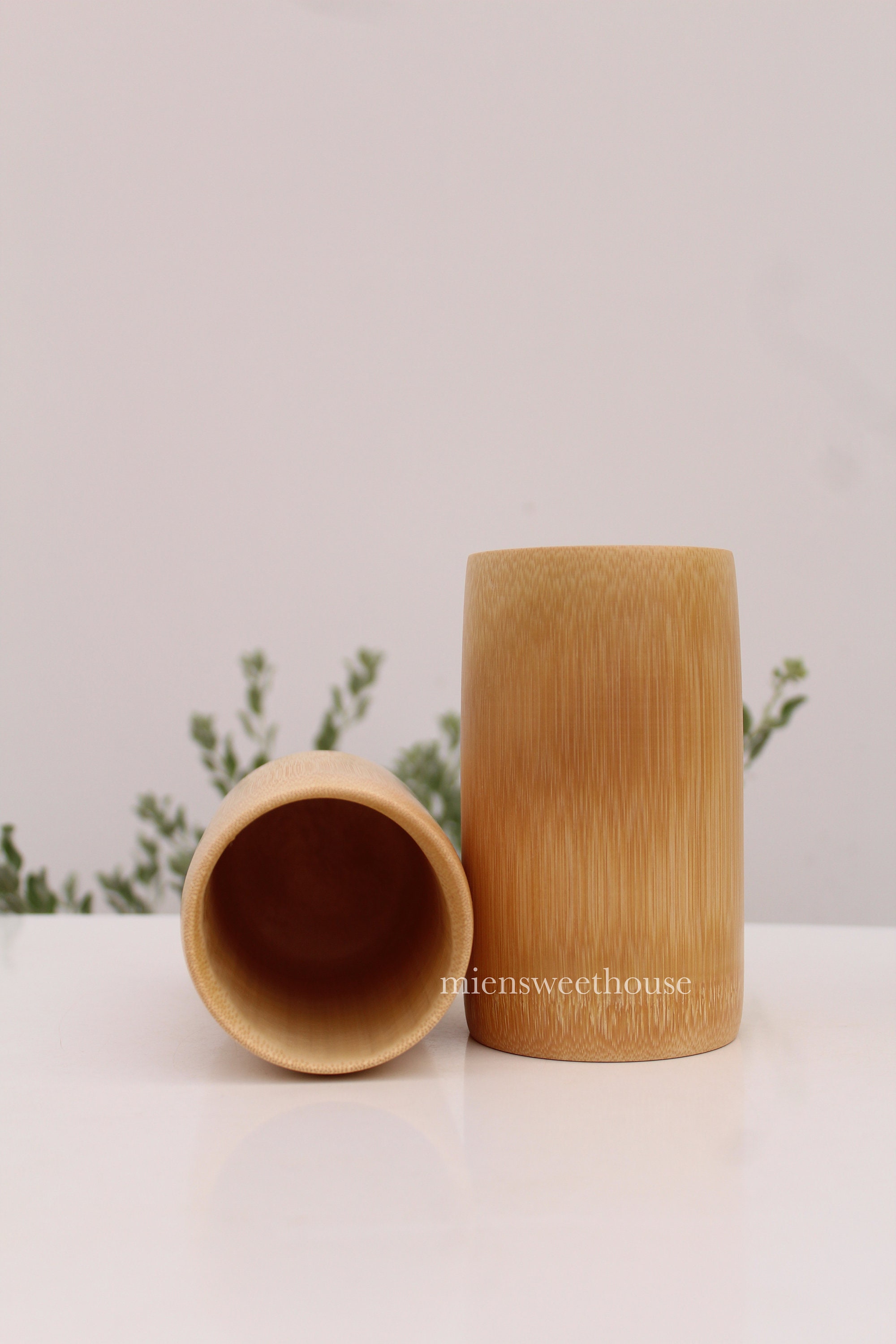 Bamboo Cup Natural Bamboo Cup Recyclable Cup Bamboo Mug Green