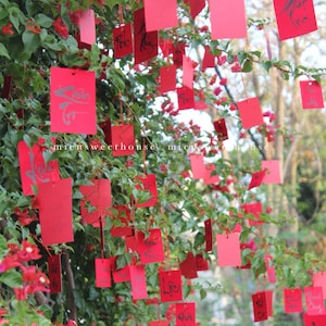 Vietnamese New Year Calligraphy Ornaments: Lucky Red Decor (100pcs)