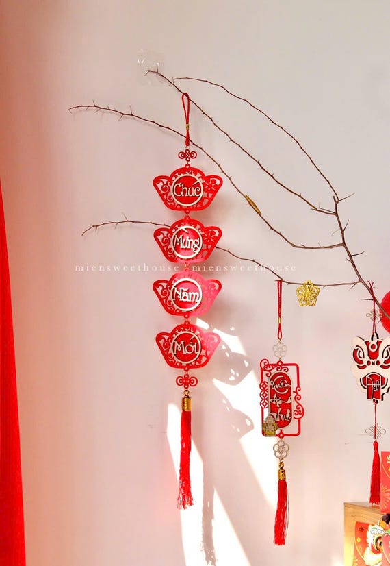 ベトナムの正月飾り：幸運の吊り飾り - 2026年旧正月 - Etsy 日本