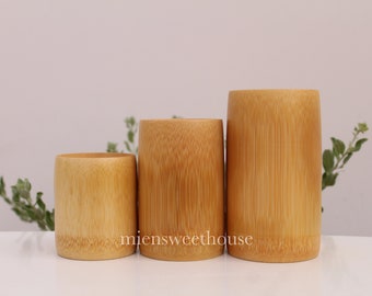 Tasse en bambou | Tasse en bambou naturel | Gobelet recyclable | Tasse en bambou | Vie verte | Tasses à thé en bambou du Vietnam | matériau biodégradable