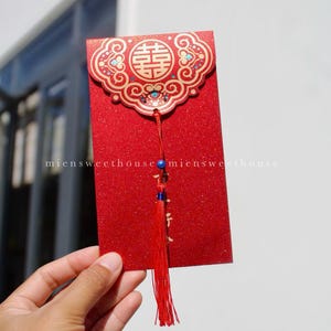 ベトナムの赤い封筒結婚式 12 個 - Phong bao lì xì đám cưới、đám hỏi Chữ Hỷ - Lì Xì Đỏ - Nạp tài