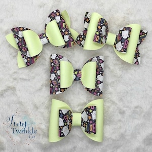 Glow-In-The-Dark Ghost Boo Bow- Halloween Sale- Arco della ragazza
