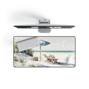 Desk Mats | Beach Scene Desk Mat | Co Worker Gift | Home Decor | Office Decor | Dorm Decor | Teacher Gift