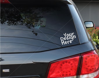 Car Decal Mockup Template: Vinyl Graphic Stock Photo (Digital Download)