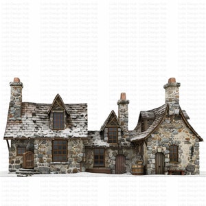 Old English Stone Houses Clipart for Commercial Use - Charming Historical Images for Crafts ...
