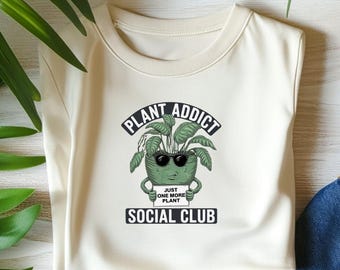 Plant Addict Social Club Art: Design Botânico Engraçado (Download Digital)