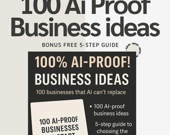 Lista de 100 ideias de negócios à prova de IA: empreendimentos movidos por humanos (download em PDF para impressão)