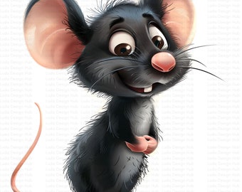 Funny Mouse Clipart: Quirky PNG Images for Crafts (Commercial Use)