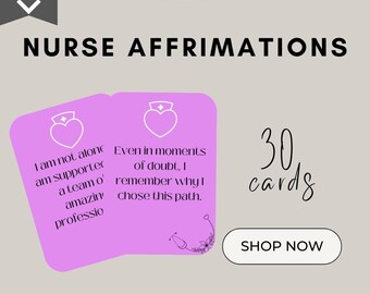 Nurse Empowerment Affirmation Cards, Instant Download, Print And Cut