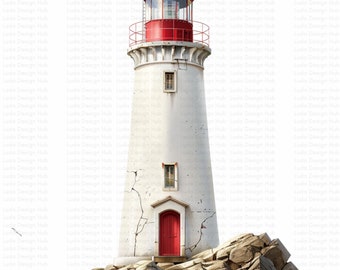 Old English Lighthouse Clipart: Nautical PNG Images (Commercial Use)