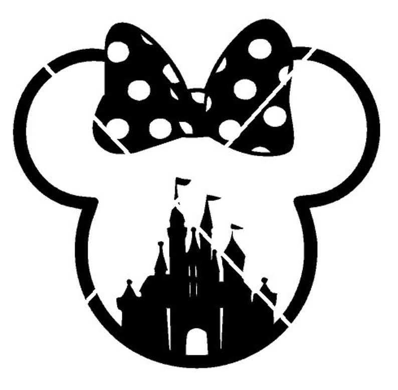 Disney castle with Minnie mouse head pngjpgsvg cricut | Etsy