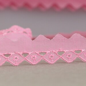 1,95 EUR/Meter Festonspitze Baumwollspitze 2,5 cm breit Wäschespitze Hell Rosa