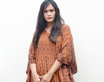 Flores Phyton Kaftan, Animal Print Kaftan, Large Kaftan, Beach Kaftan, Snakeskin Kaftan