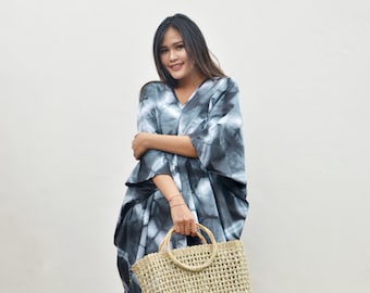 Cotton Kaftan, Summer Kaftan, Tye Dye Kaftan, Hand Tye Dye Kaftan