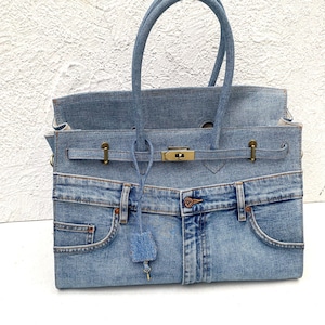 Hermes denim bag clearance