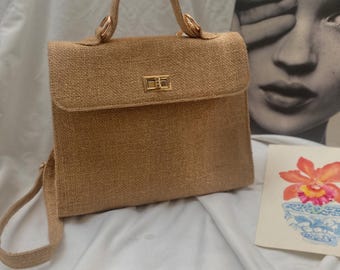 Savannah Jute Bag,   Upcycle Handbag, Burlap Upcycle Bag, eco friendly jute Bag