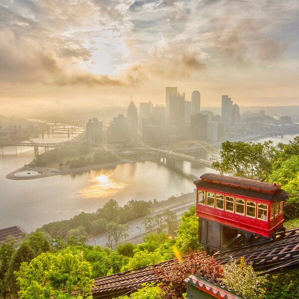 The Duquesne Incline at Sunrise