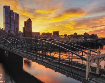 Matted/Framed and Unframed Pittsburgh Photo Prints - Smithfield Street Bridge