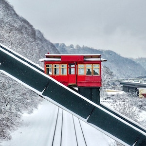 The Duquesne Incline after a fresh snowfall - Pittsburgh PA