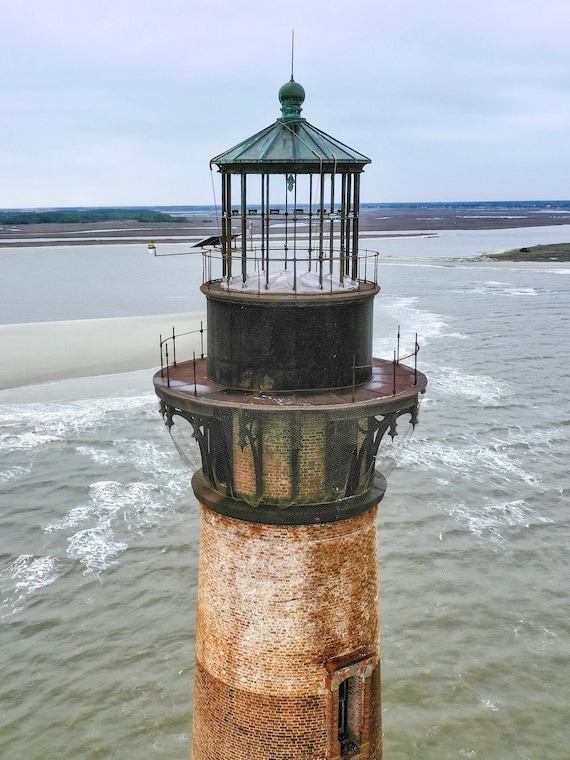 Morris Island Lighthouse Folly Beach South Carolina Etsy