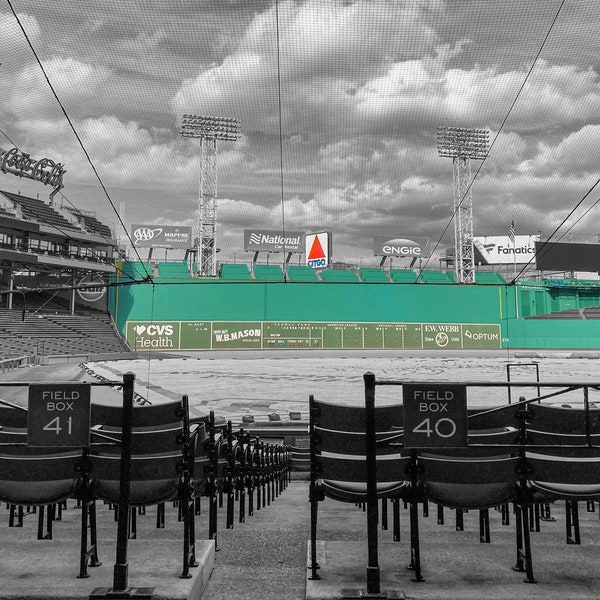 Green Monster at Fenway Park - Selective Color