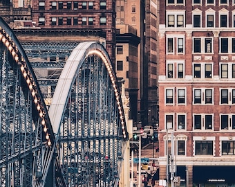 Smithfield Street Bridge and Pittsburgh Architecture up close