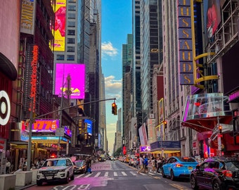 Times Square before dusk