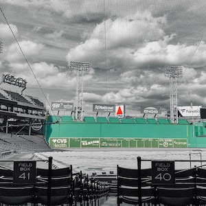 The Green Monster as viewed from the seats at Fenway Park
