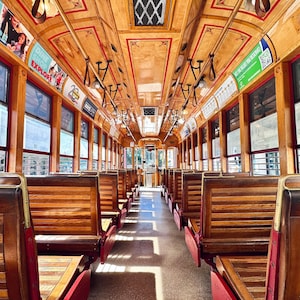 An empty Tampa streetcar - TEMCO line - Downtown Tampa to YBor City