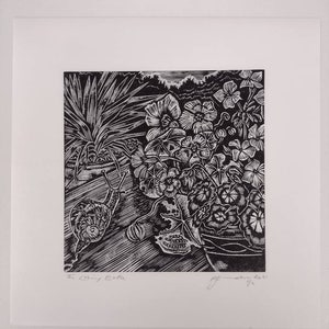The Losing Battle original hand pulled linocut print