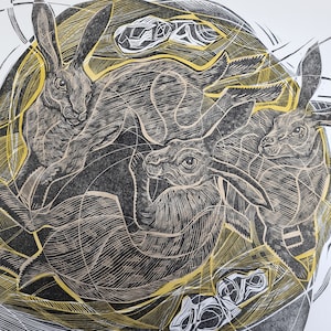 Where Jack Grey Walks limited edition original hand pulled linocut