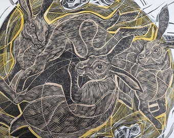 Where Jack Grey Walks limited edition original hand pulled linocut