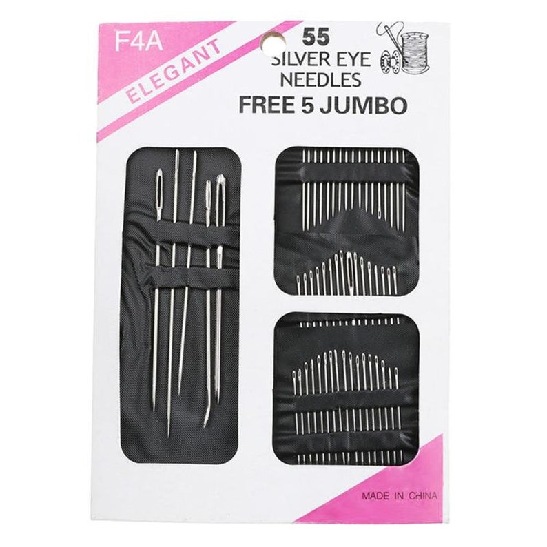 55Pcs Embroidery Sewing Needles Kits Stainless Steel Sewing Set Mending Craft Quilt Needles Sewing Accessories