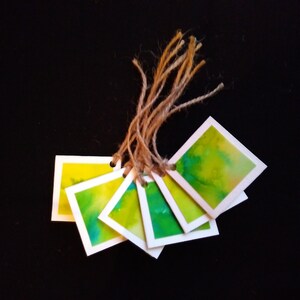 Mini cartes cadeaux Noel aquarelle Promotion 3 pour 28 peint à la main paquet de 6 avec corde jute tout occasion cartes sans message
