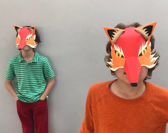 Make Your Own Fox Mask - Unique 3D Design - All Parts Included - Easy to Follow Instructions