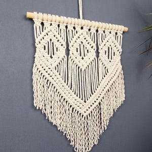 Macramé DIY PATROON Wandkleed Maken Eenvoudige Beginners Tutorial Leer Macrameeën Digitale Download pdf Wandhanger Stap voor Stap Uitleg