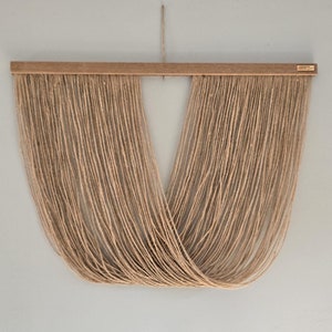 Macramé Wall Hanging JUTE Sand Color Natural Jute Modern Minimalist Earth Tone Wall Tapestry Macramé Hanger Wall Decoration Housewarming Gift