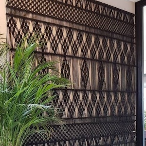 Décoration murale en macramé XL surdimensionnée pour la décoration intérieure et l'acoustique - Création sur mesure - Art mural décoratif