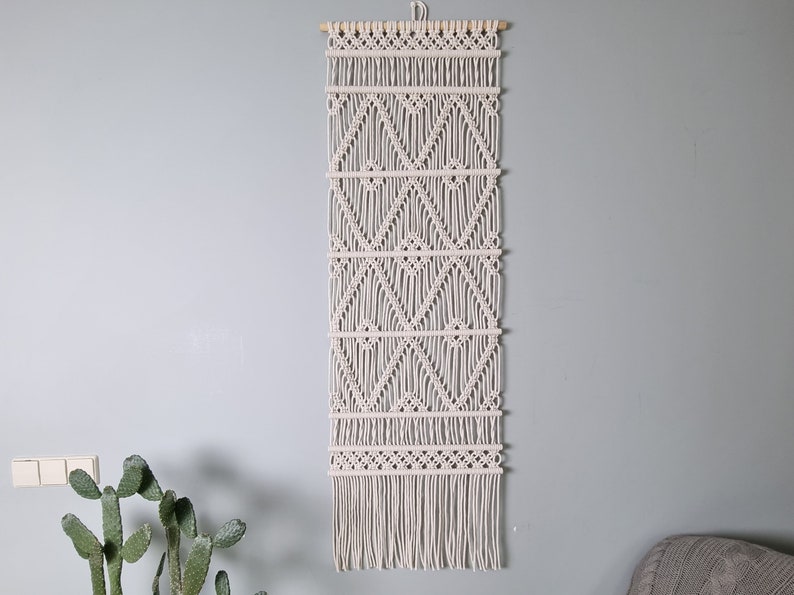 macramé patroon wandkleed beginners vriendelijk, makkelijk patroon door iedereen te maken