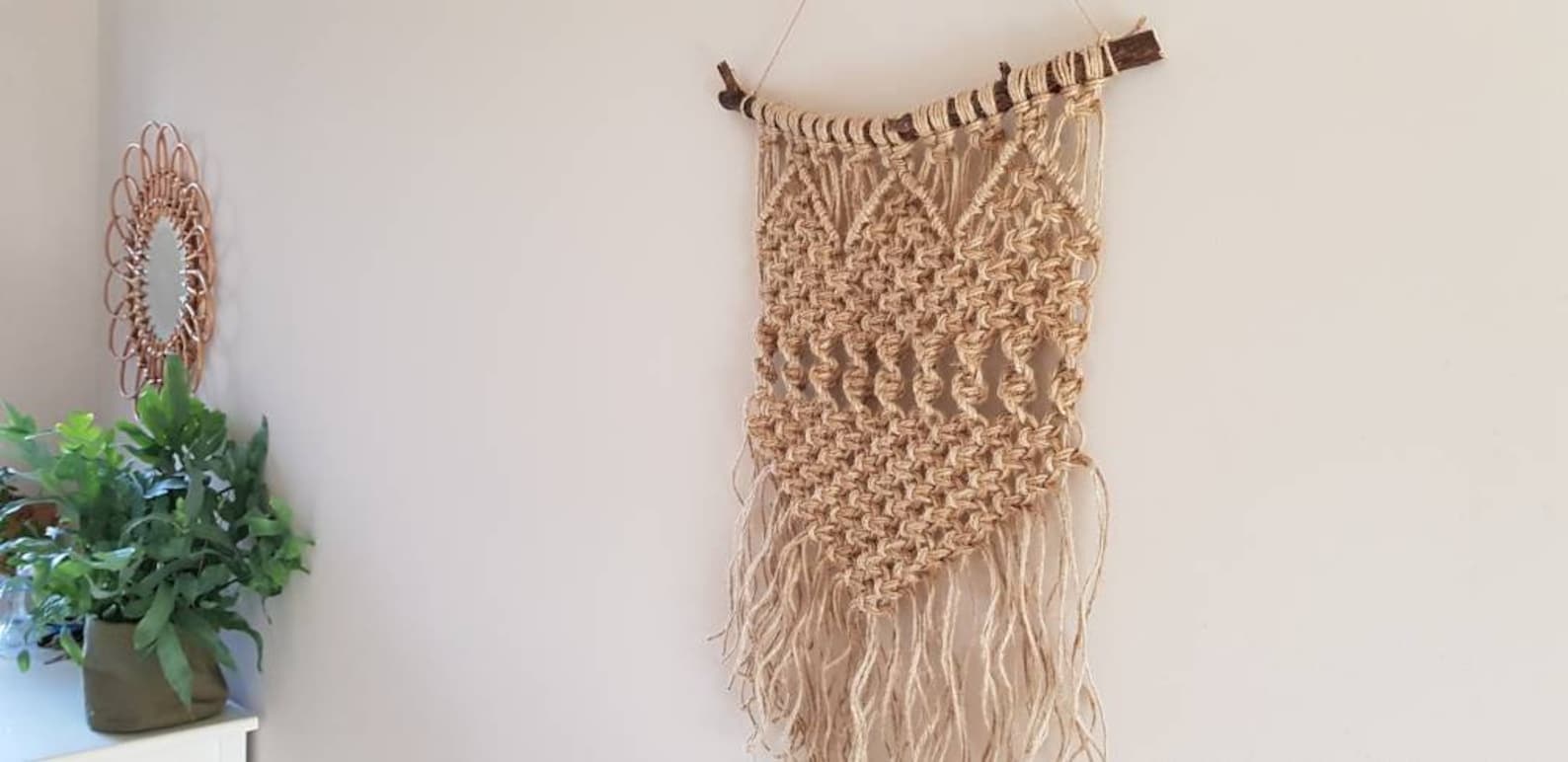 Macrame JUTE Wall Decoration Jute Tapestry. Handmade Rug Etsy UK