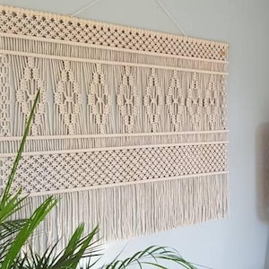 macramé patroon wandkleed beginners vriendelijk, makkelijk patroon door iedereen te maken