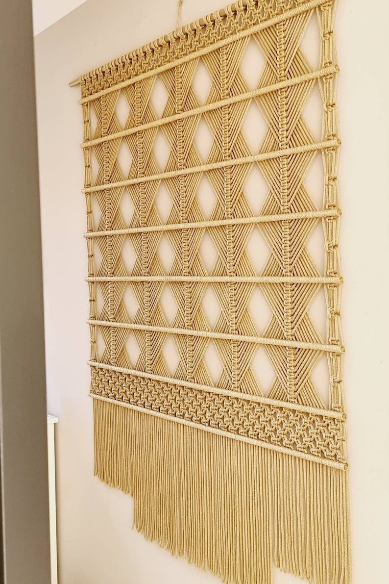 Macrame Wall Hanging GOLD High End Quality Wall Art Exclusive Etsy