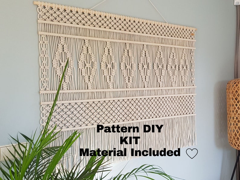 patroon macrame wandkleed inclusief materiaal