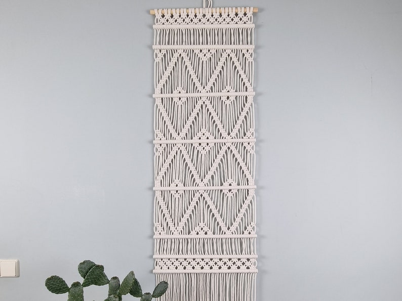 macramé patroon wandkleed beginners vriendelijk, makkelijk patroon door iedereen te maken