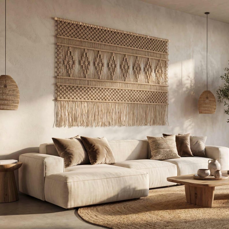 Macrame Pattern DIY Wall Hanging Beginners Tutorial Make Your Own Wall Hanging DIY Macrame Download PDF Basic Instruction Step by Step Explanation image 11