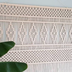 macramé patroon wandkleed beginners vriendelijk, makkelijk patroon door iedereen te maken